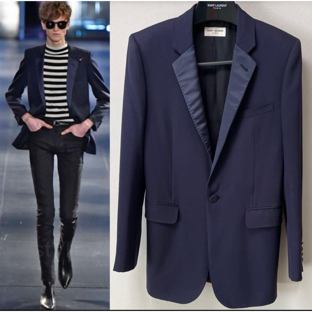 SAINT LAURENT - サンローランパリ スモーキングジャケット 2つ SAINT LAURENT - サンローランパリ スモーキングジャケット 2つ