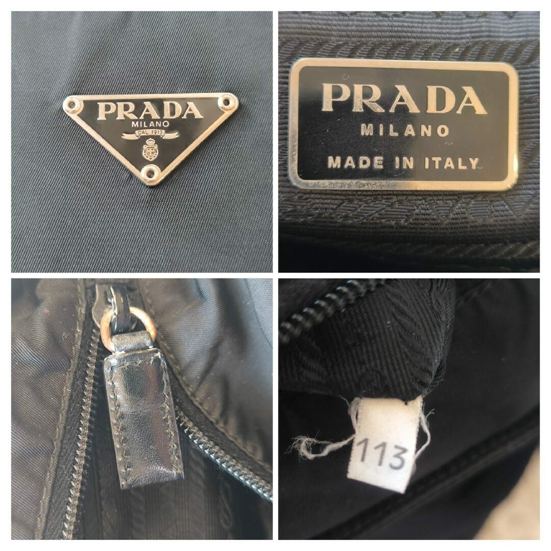 PRADA - PRADA プラダ ハンドバッグ トート 三角ロゴ ナイロン PRADA - PRADA プラダ ハンドバッグ トート 三角ロゴ ナイロン