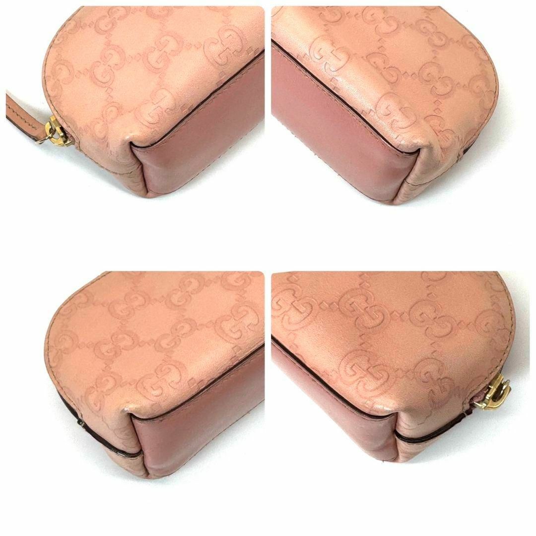 GUCCI - 美品 グッチ シマ ポーチ マルチケース レザー GG GUCCI - 美品 グッチ シマ ポーチ マルチケース レザー GG