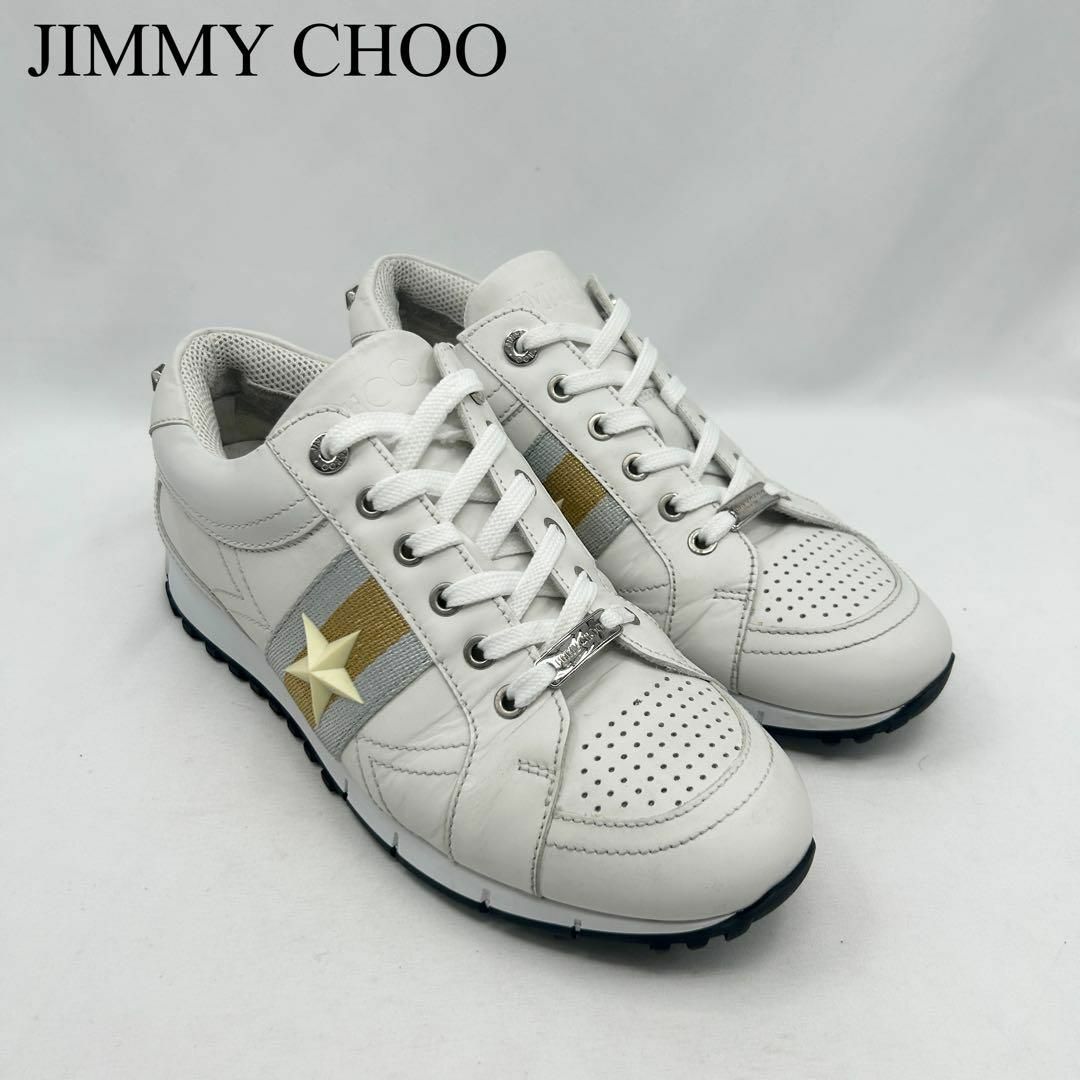 JIMMY CHOO - 【美品】JIMMY CHOO RAFI レザー スタッズ スター JIMMY CHOO - 【美品】JIMMY CHOO RAFI レザー スタッズ スター