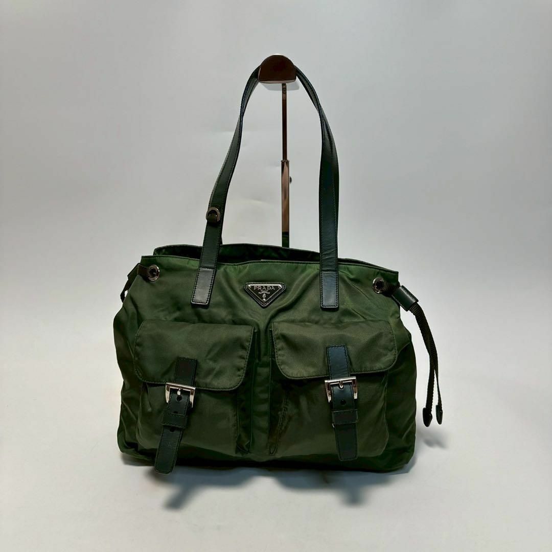 PRADA - m19 保存袋 Gカード付 プラダ 三角ロゴ ナイロン レザー PRADA - m19 保存袋 Gカード付 プラダ 三角ロゴ ナイロン レザー