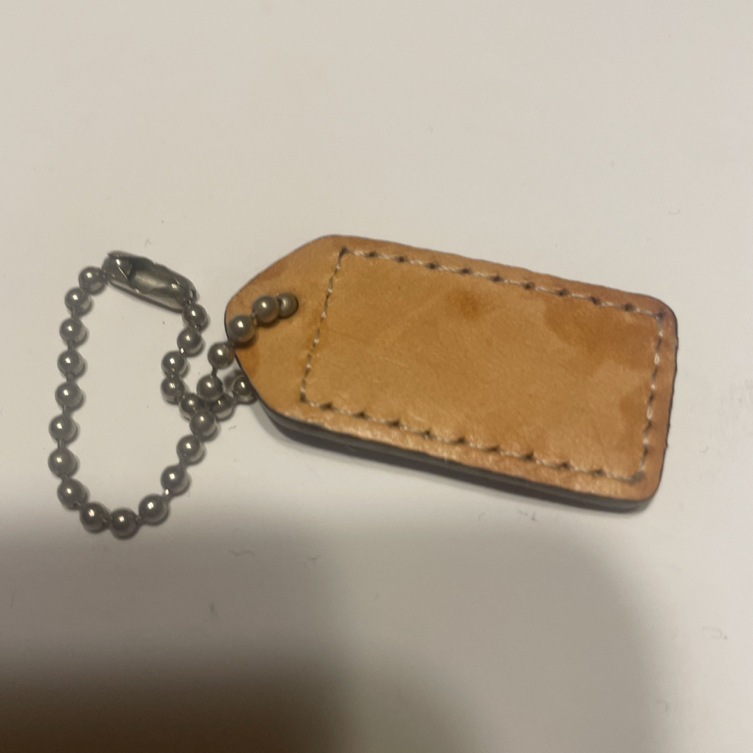 COACH - 【中古】COACH 水色 レザー タグ型 キーホルダー コーチ COACH - 【中古】COACH 水色 レザー タグ型 キーホルダー コーチ