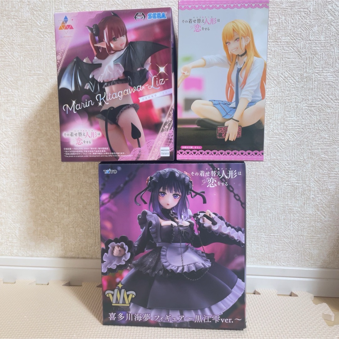 新品未開封 着せ恋 喜多川海夢フィギュア 黒江雫 リズ セットの 新品未開封 着せ恋 喜多川海夢フィギュア 黒江雫 リズ セットの