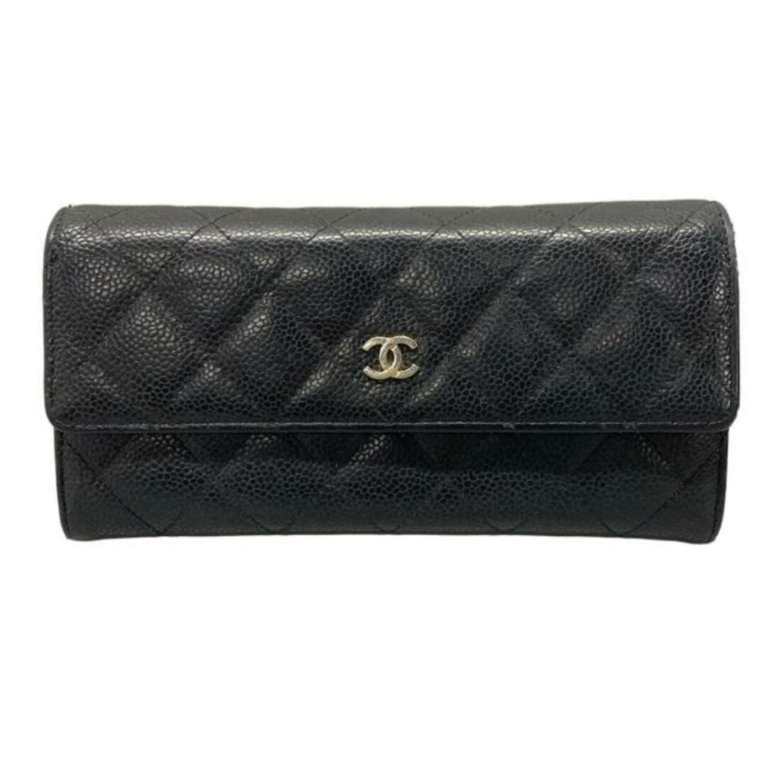 CHANEL - CHANEL(シャネル) 長財布 マトラッセ 黒 シルバー金具 CHANEL - CHANEL(シャネル) 長財布 マトラッセ 黒 シルバー金具