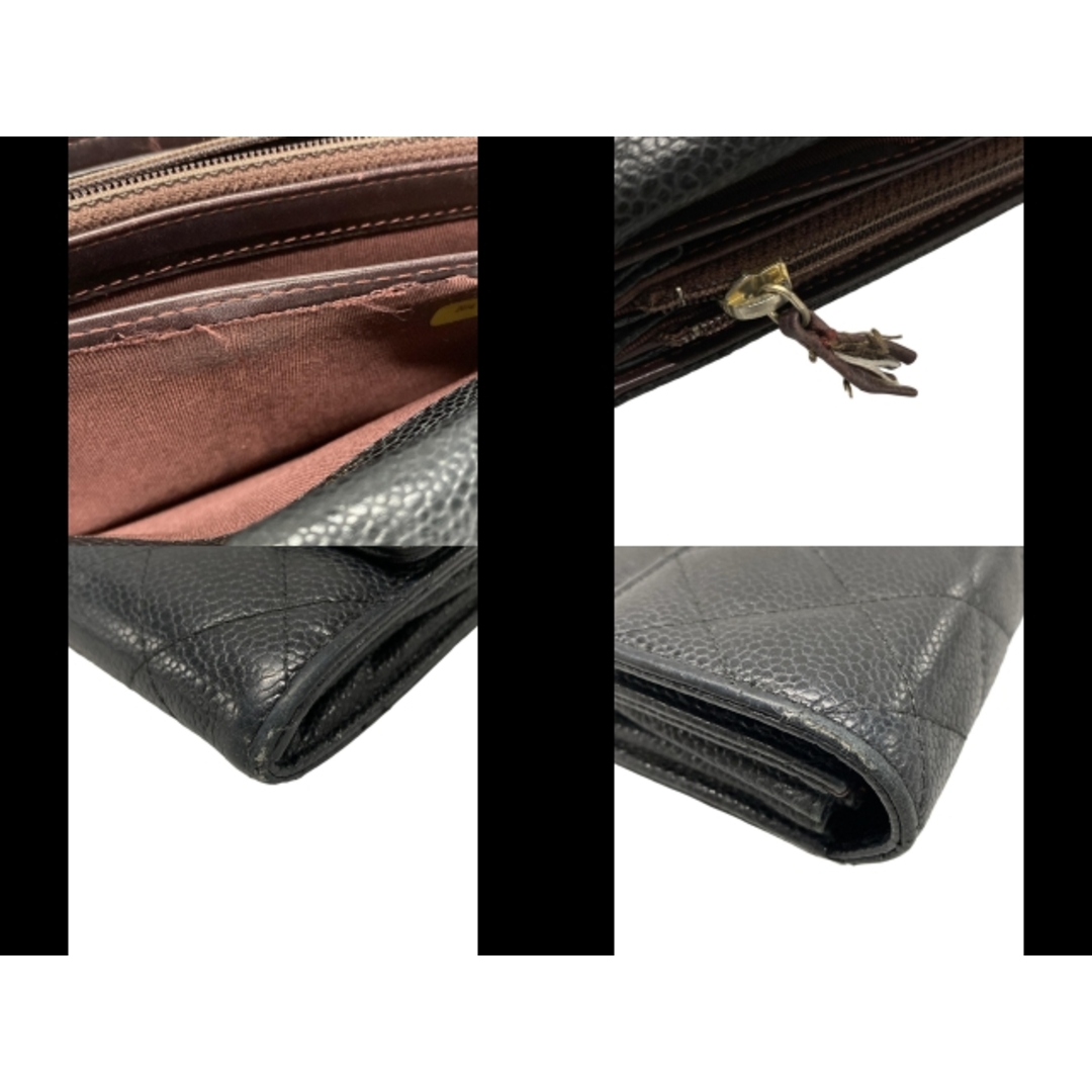 CHANEL - CHANEL(シャネル) 長財布 マトラッセ 黒 シルバー金具 CHANEL - CHANEL(シャネル) 長財布 マトラッセ 黒 シルバー金具