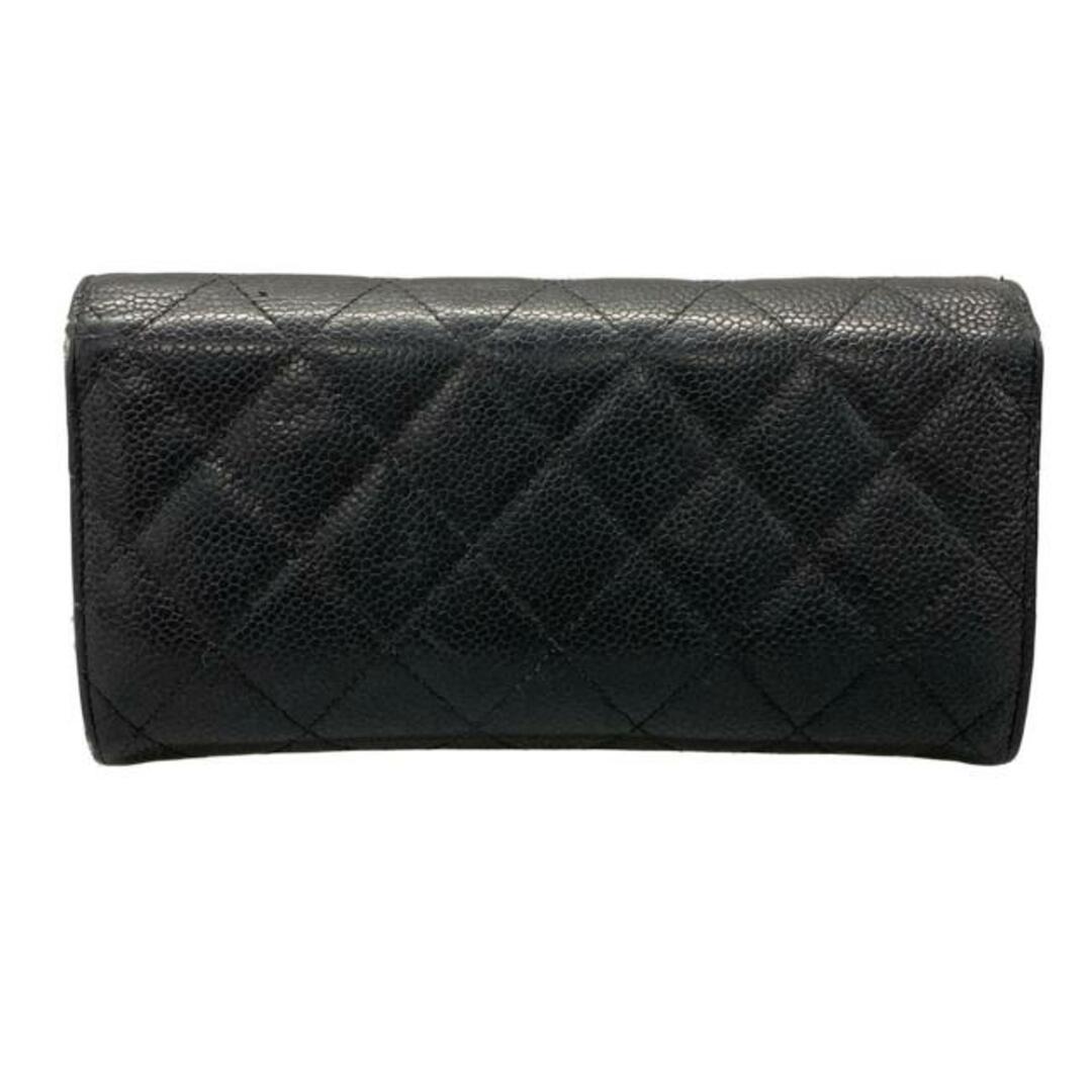 CHANEL - CHANEL(シャネル) 長財布 マトラッセ 黒 シルバー金具 CHANEL - CHANEL(シャネル) 長財布 マトラッセ 黒 シルバー金具