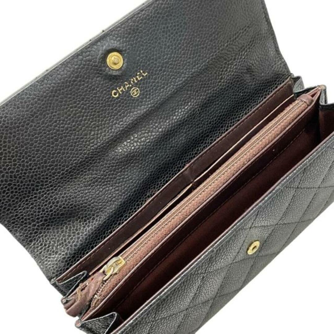 CHANEL - CHANEL(シャネル) 長財布 マトラッセ 黒 シルバー金具 CHANEL - CHANEL(シャネル) 長財布 マトラッセ 黒 シルバー金具