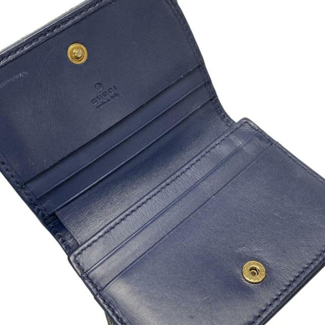 GUCCI - GUCCI(グッチ) 2つ折り財布 GGマーモント 466492 ブルー GUCCI - GUCCI(グッチ) 2つ折り財布 GGマーモント 466492 ブルー