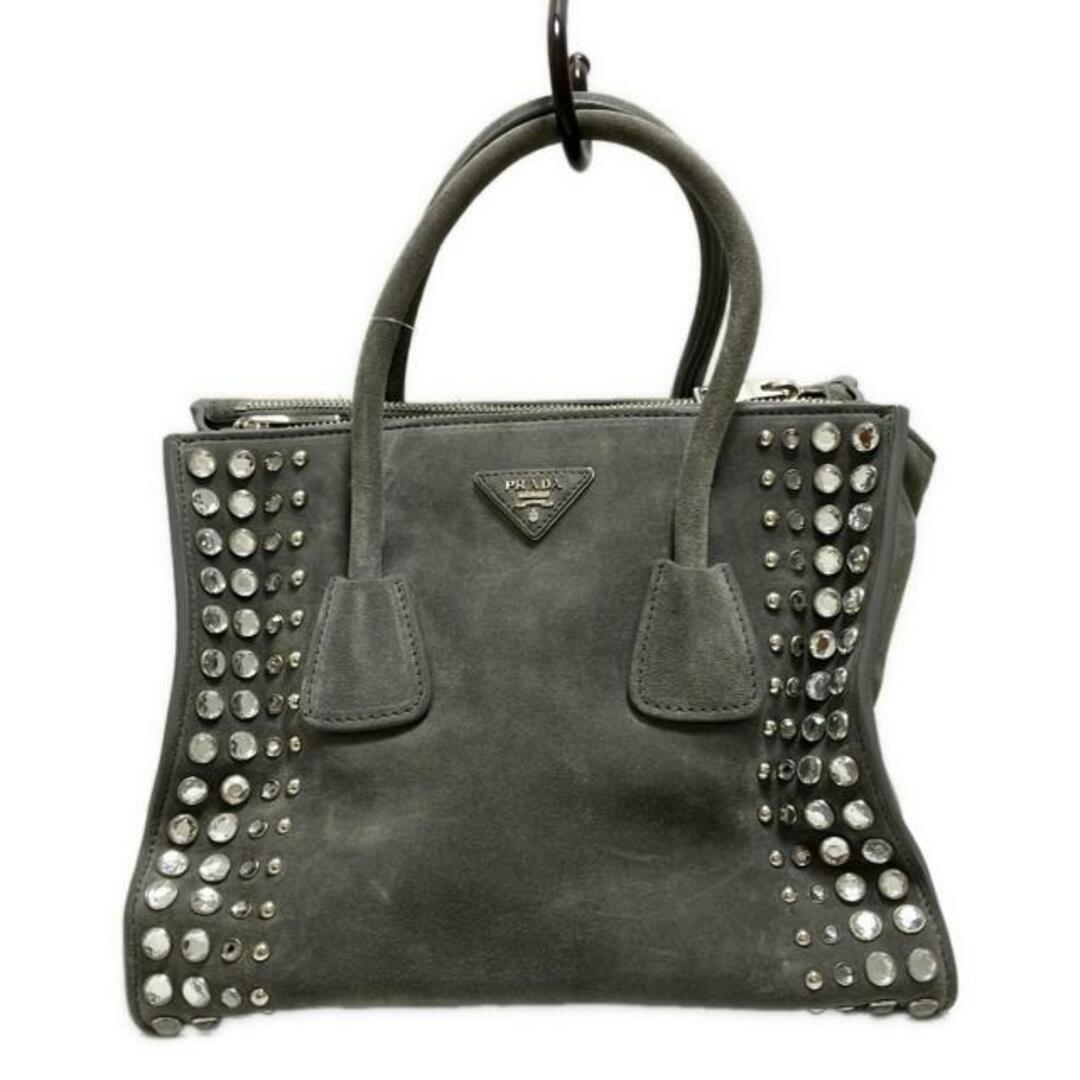 PRADA - PRADA(プラダ) ハンドバッグ B2619O グレー レザーの PRADA - PRADA(プラダ) ハンドバッグ B2619O グレー レザーの