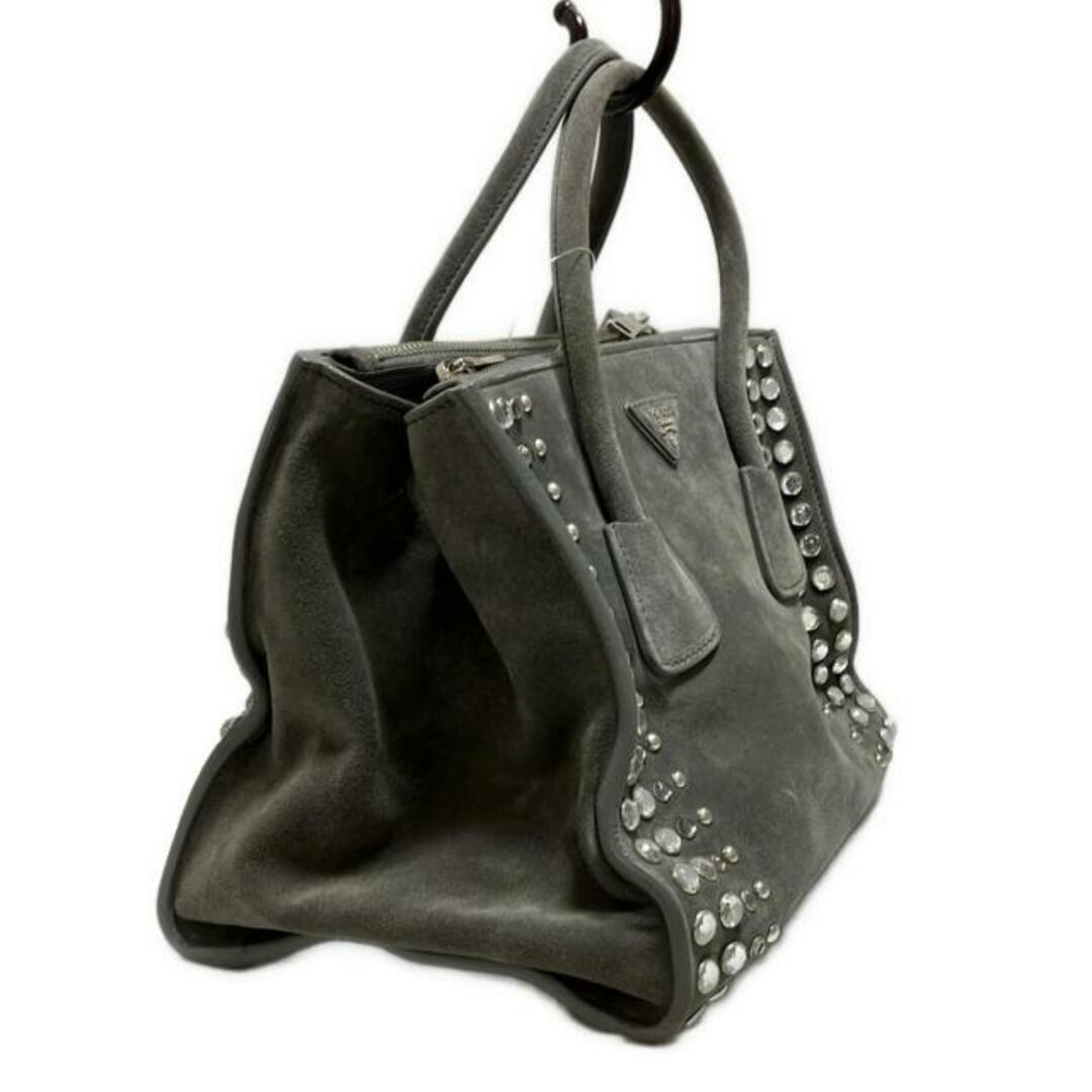 PRADA - PRADA(プラダ) ハンドバッグ B2619O グレー レザーの PRADA - PRADA(プラダ) ハンドバッグ B2619O グレー レザーの