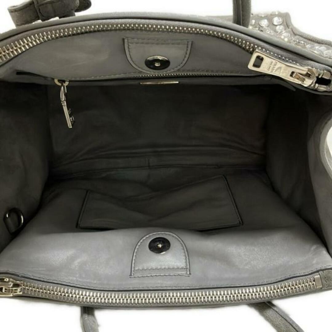 PRADA - PRADA(プラダ) ハンドバッグ B2619O グレー レザーの PRADA - PRADA(プラダ) ハンドバッグ B2619O グレー レザーの