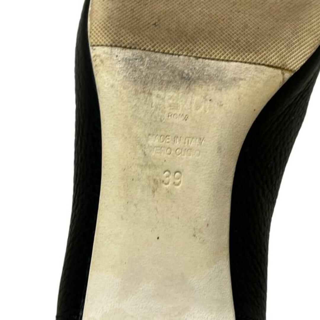 FENDI - FENDI(フェンディ) ショートブーツ 39 レディース - 黒 FENDI - FENDI(フェンディ) ショートブーツ 39 レディース - 黒