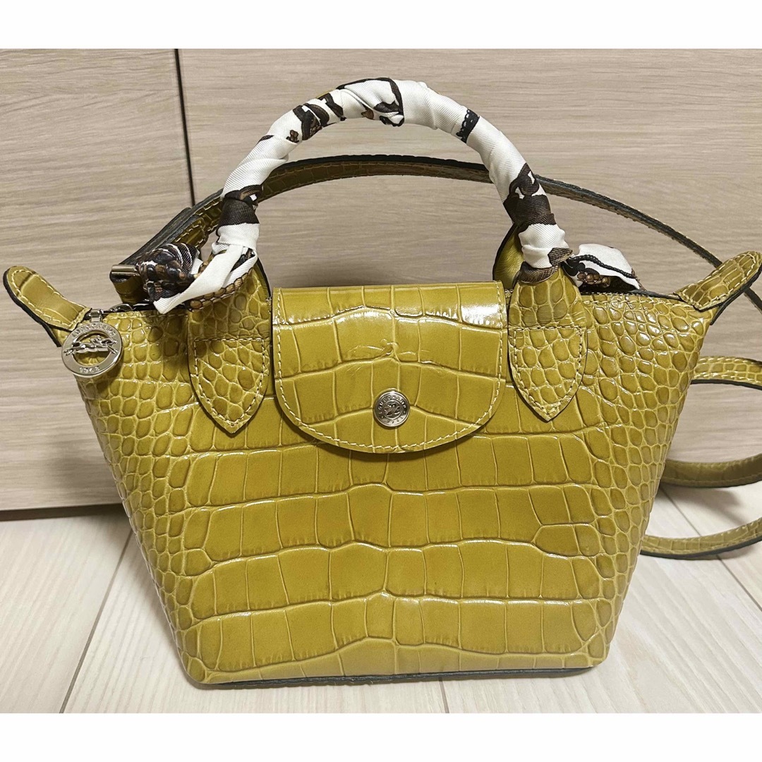 LONGCHAMP - 【美品】LONGCHAMP ルプリアージュ クロコ型押し LONGCHAMP - 【美品】LONGCHAMP ルプリアージュ クロコ型押し