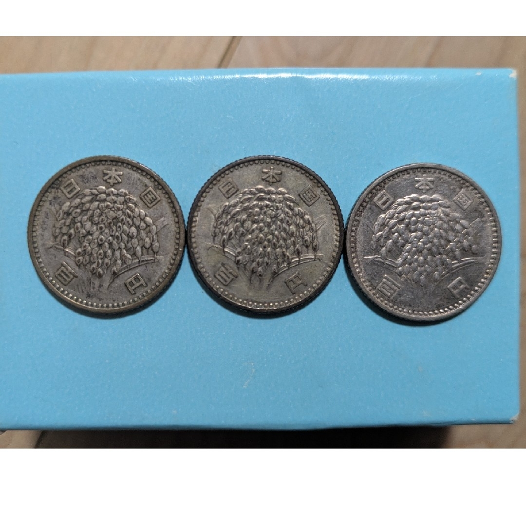 希少古銭】旧貨幣 稲穂100円銀貨3枚SET【昭和34年40年41年】の 希少古銭】旧貨幣 稲穂100円銀貨3枚SET【昭和34年40年41年】の
