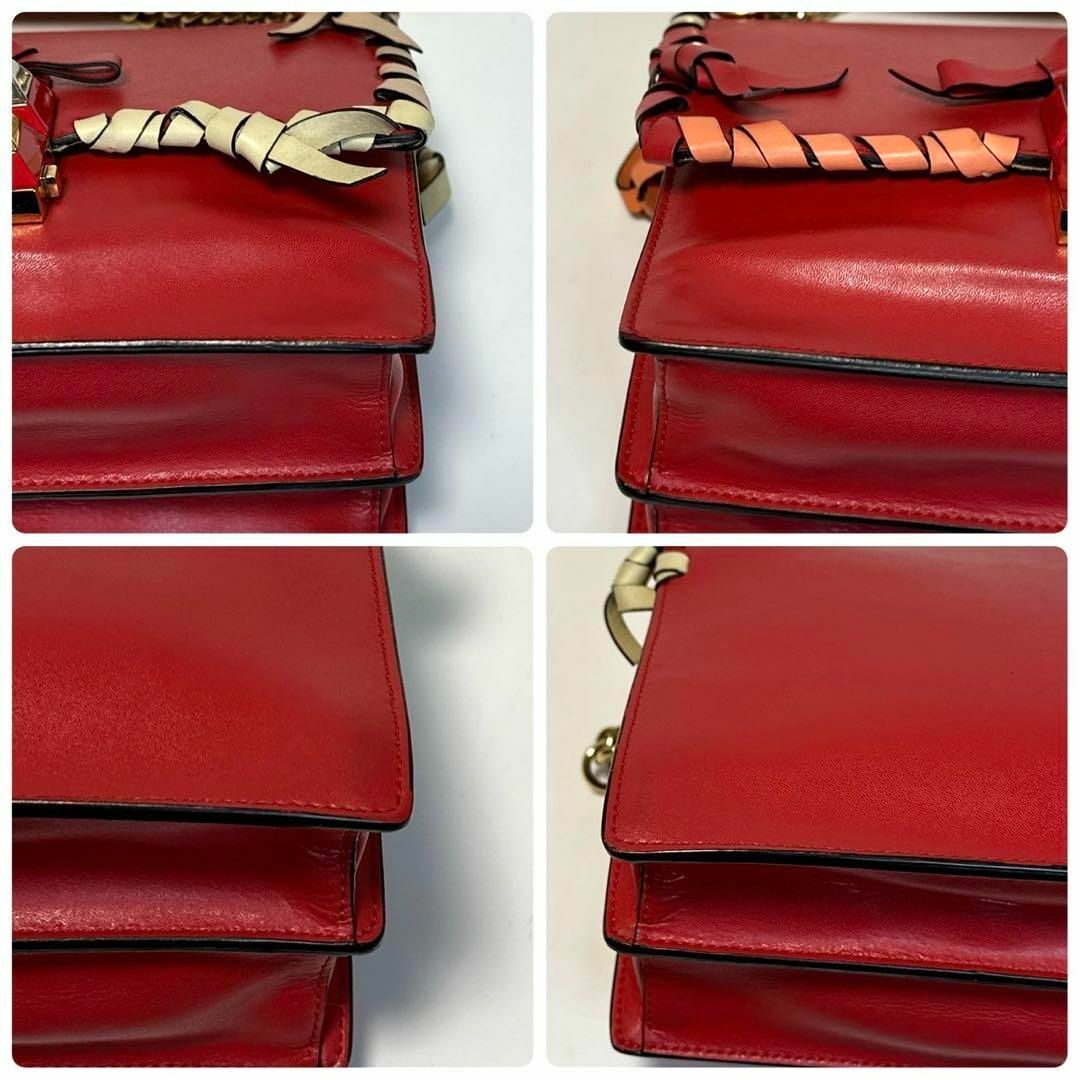 FENDI - m38【美品】フェンディ キャナイ リボン レザー FENDI - m38【美品】フェンディ キャナイ リボン レザー