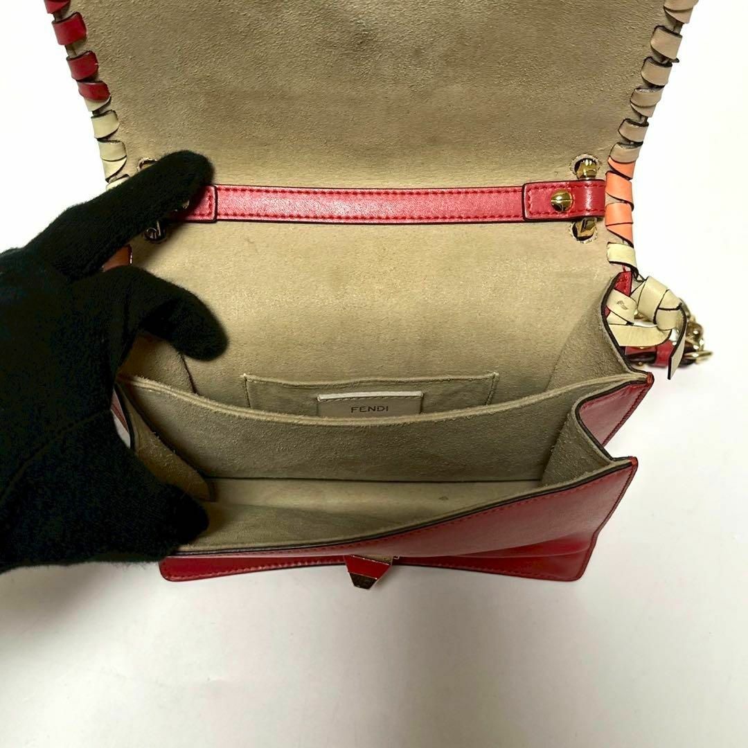 FENDI - m38【美品】フェンディ キャナイ リボン レザー FENDI - m38【美品】フェンディ キャナイ リボン レザー
