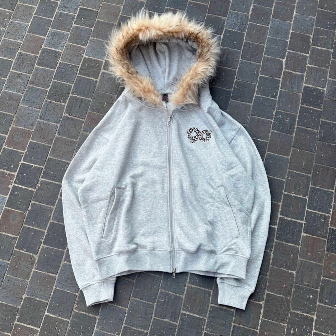 9090 girl 90 Logo Far Zip Hoodie grayの通販 by チョロ's shop 9090 girl 90 Logo Far Zip Hoodie grayの通販 by チョロ's shop