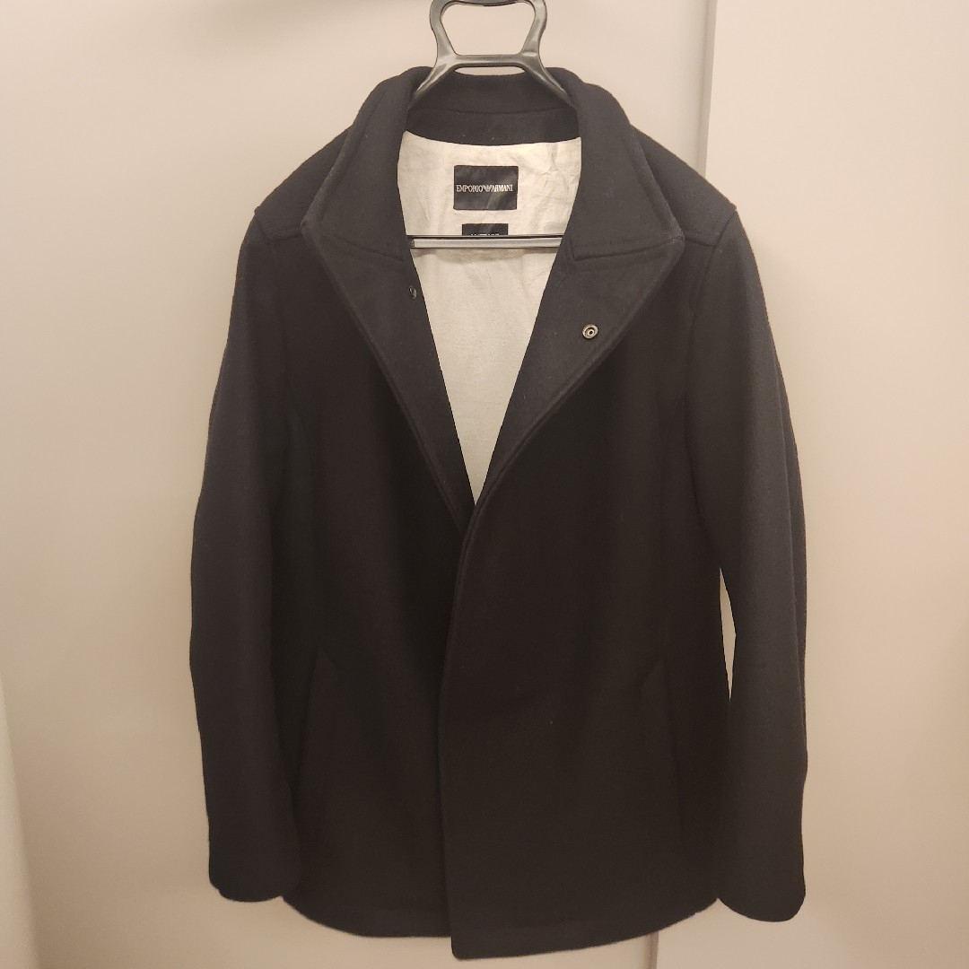 EMPORIO ARMANI - 【ARMANI アルマーニ】メンズ ロングコート 黒 EMPORIO ARMANI - 【ARMANI アルマーニ】メンズ ロングコート 黒