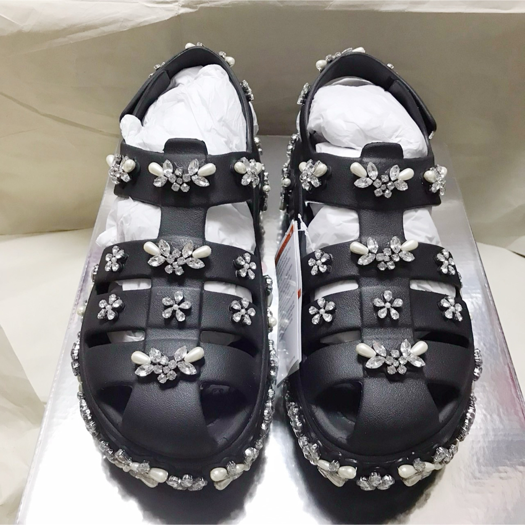 Simone Rocha - SIMONE ROCHA Crocs Stomp Fisherman 厚底 黒の Simone Rocha - SIMONE ROCHA Crocs Stomp Fisherman 厚底 黒の