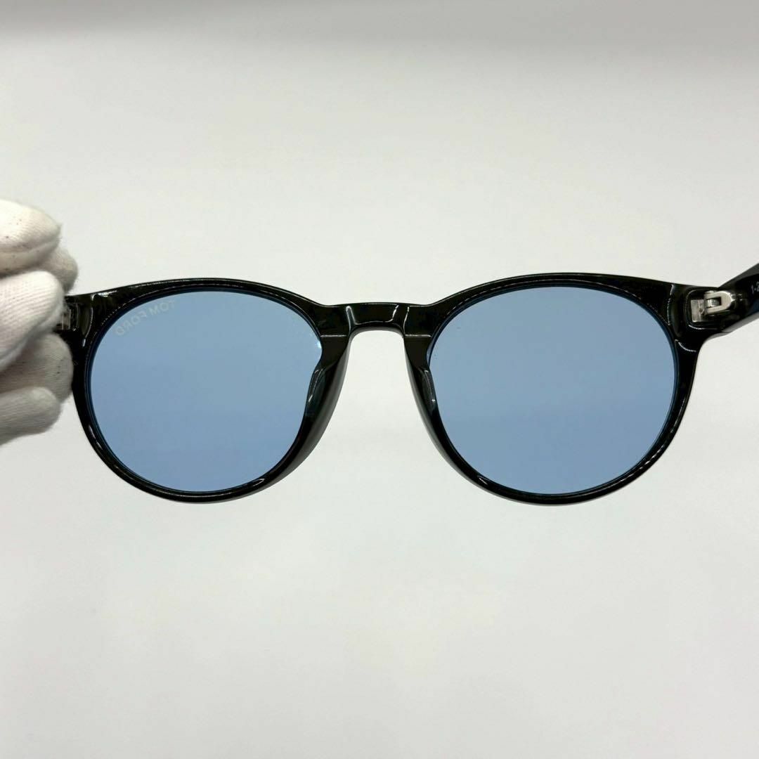 TOM FORD - トムフォード Palmer サングラス ブルーレンズ 黒縁 TOM FORD - トムフォード Palmer サングラス ブルーレンズ 黒縁