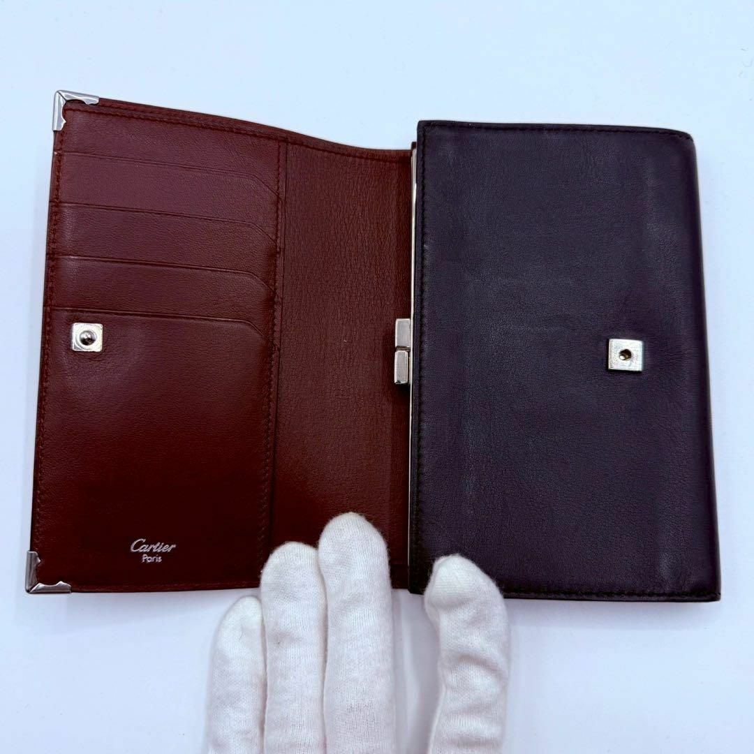 Cartier - カルティエ 折り財布 マストライン がま口 カボション Cartier - カルティエ 折り財布 マストライン がま口 カボション