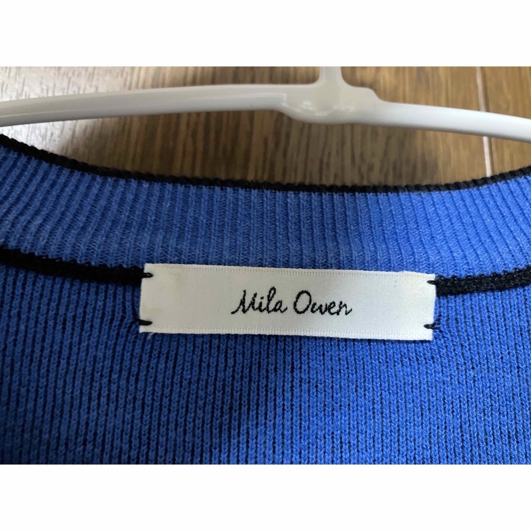 Mila Owen - ミラオーウェン 2サイズダブルフェイス配色ニット Mila Owen - ミラオーウェン 2サイズダブルフェイス配色ニット