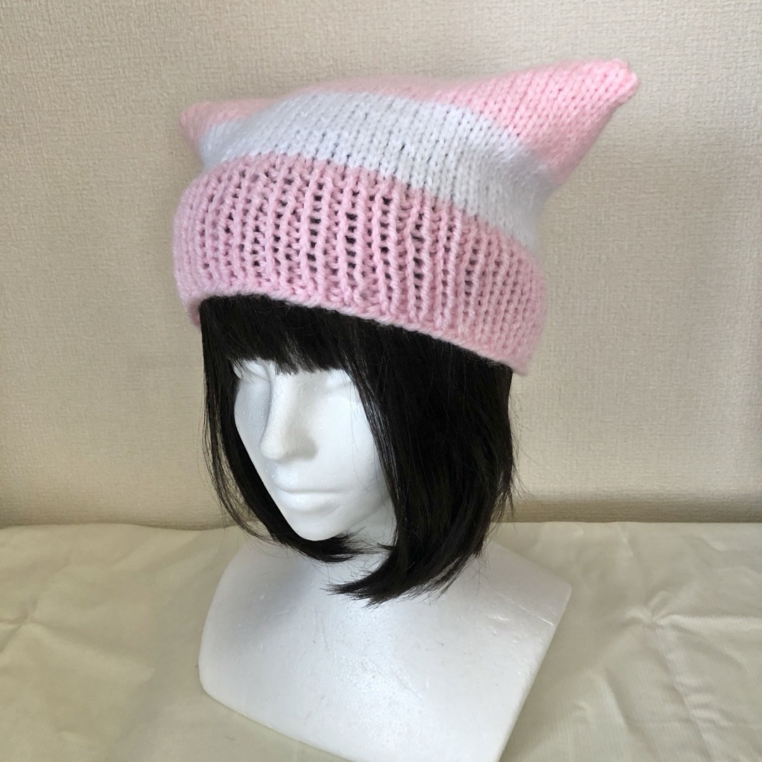 猫耳ニット帽子 ピンク×ホワイトの通販 by ひまわり's shop|ラクマ 猫耳ニット帽子 ピンク×ホワイトの通販 by ひまわり's shop|ラクマ