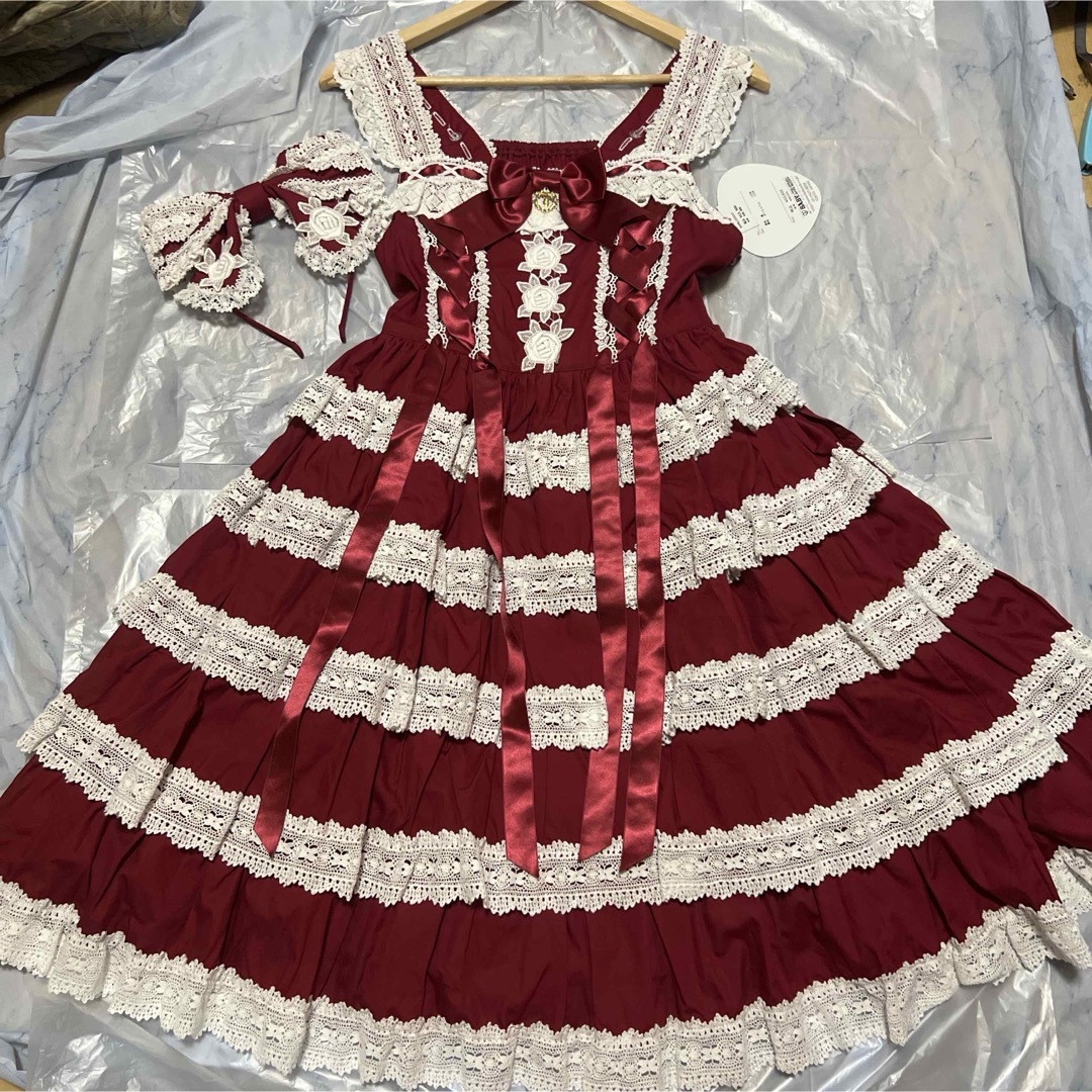 BABY,THE STARS SHINE BRIGHT(ベイビーザスターズシャインブライト)の本日まで⭐️ Romantic Dream Rose jsk カチューシャセット レディースのレディース その他(セット/コーデ)の商品写真