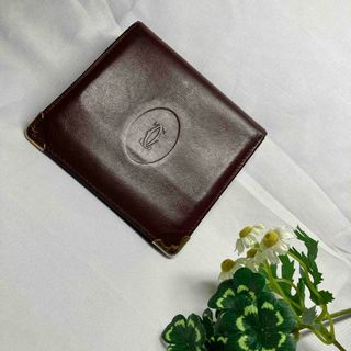Cartier - Cartier カルティエ 財布 札入れ カード入れ ボルドー Cartier - Cartier カルティエ 財布 札入れ カード入れ ボルドー