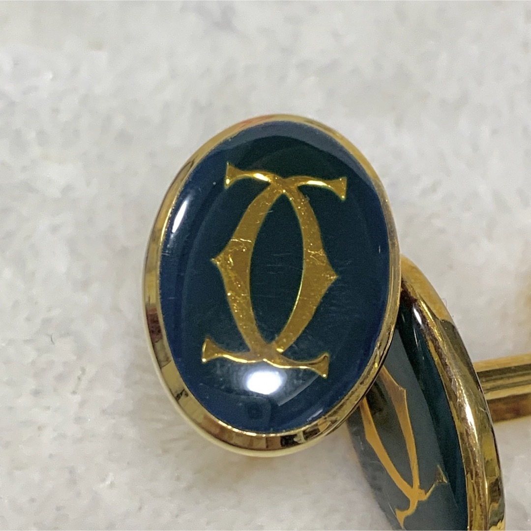 Cartier - 希少 Vintage Cartier カルティエ 2C ロゴ カフス Cartier - 希少 Vintage Cartier カルティエ 2C ロゴ カフス