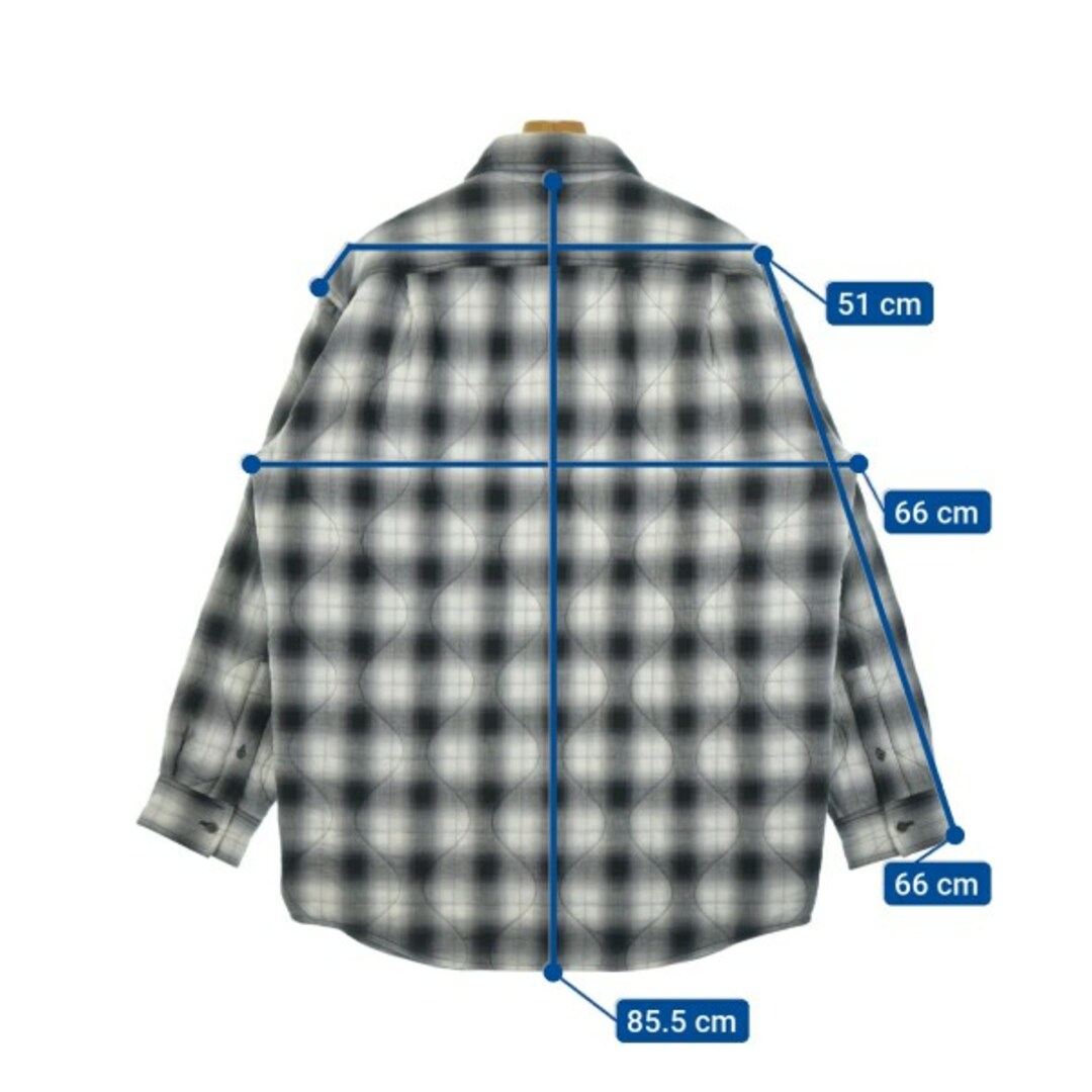 Acne Studios - Acne Studios カジュアルシャツ 46(L位) 白x黒 Acne Studios - Acne Studios カジュアルシャツ 46(L位) 白x黒