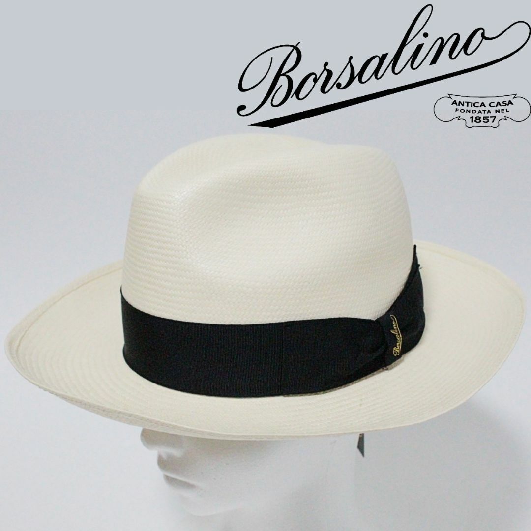 Borsalino - 新品 ボルサリーノ 60500円 ワイドブリム パナマ Borsalino - 新品 ボルサリーノ 60500円 ワイドブリム パナマ