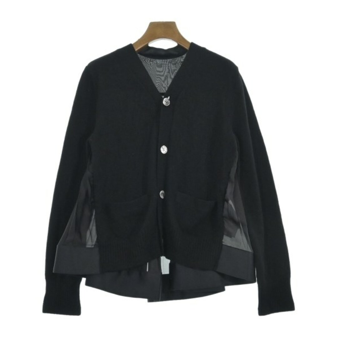 sacai - sacai サカイ カーディガン 2(M位) 黒 【古着】【中古 sacai - sacai サカイ カーディガン 2(M位) 黒 【古着】【中古