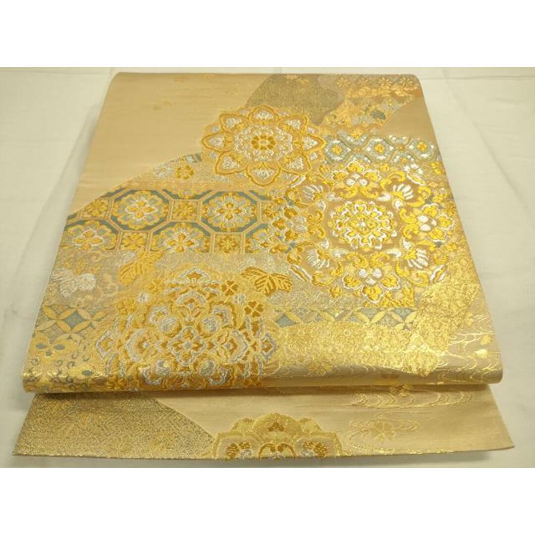 平和屋着物◎六通柄袋帯 正倉院花文 金銀糸 正絹 逸品 平和屋着物◎六通柄袋帯 正倉院花文 金銀糸 正絹 逸品