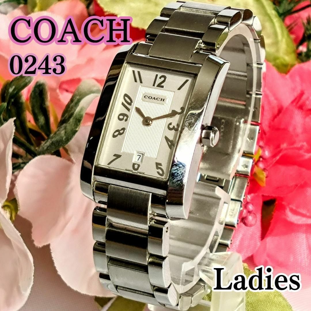 COACH - 良品 COACHコーチ レディース腕時計ホワイト0243 COACH - 良品 COACHコーチ レディース腕時計ホワイト0243