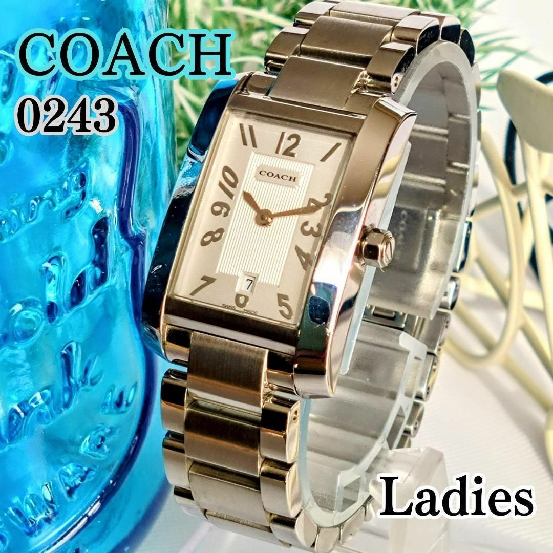 COACH - 良品 COACHコーチ レディース腕時計ホワイト0243 COACH - 良品 COACHコーチ レディース腕時計ホワイト0243
