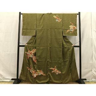 平和屋着物■訪問着　雲隠れ枝花有職文　暈し染め　金彩　小田急扱い　正絹　逸品　BAAR5840hz(着物)