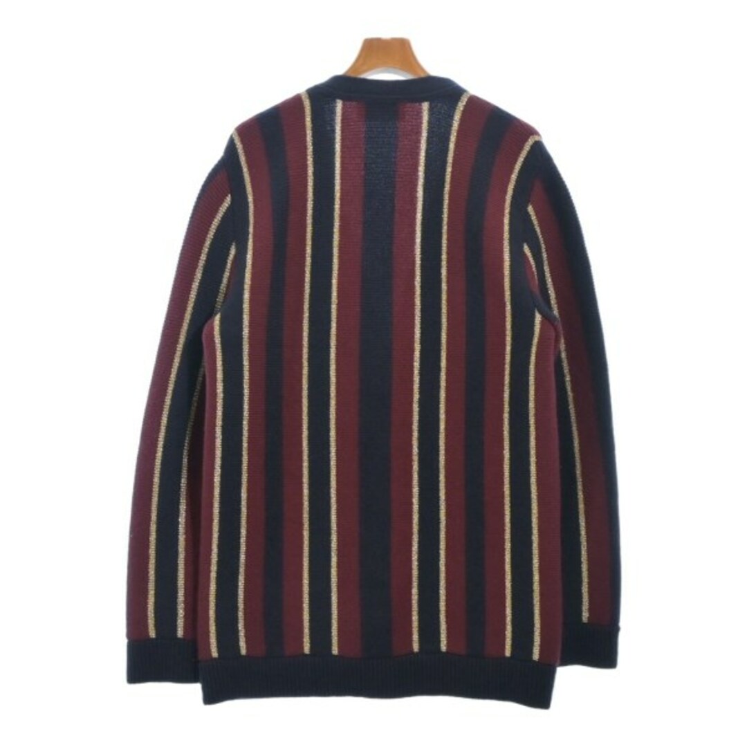 CELINE - CELINE セリーヌ カーディガン S 紺xエンジxゴールド CELINE - CELINE セリーヌ カーディガン S 紺xエンジxゴールド