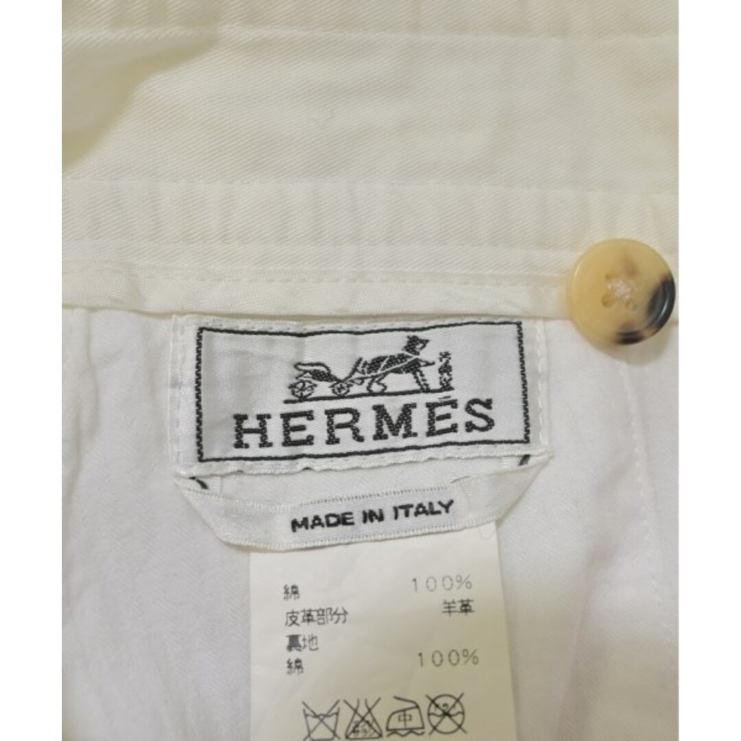 HERMES - HERMES エルメス ショートパンツ -(S位) 白 【古着 HERMES - HERMES エルメス ショートパンツ -(S位) 白 【古着