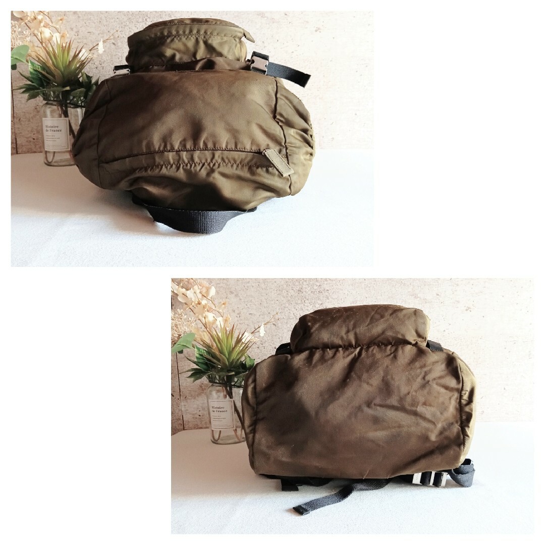 PRADA - 良品 プラダ V135 大容量 ナイロン リュック オリーブ PRADA - 良品 プラダ V135 大容量 ナイロン リュック オリーブ