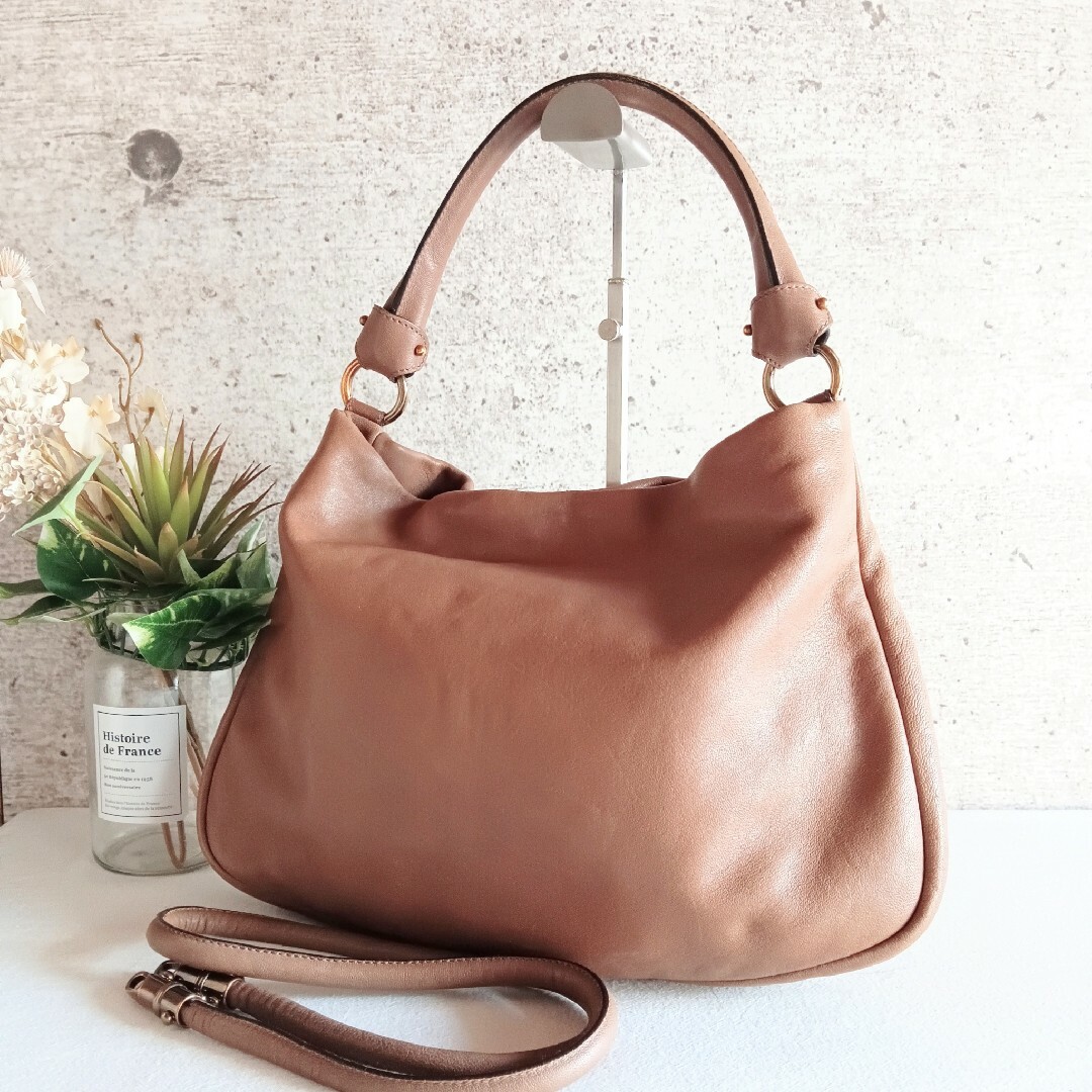 【セール】 良品 フェラガモ 2way ヴィンテージ レザー ショルダー バッグ