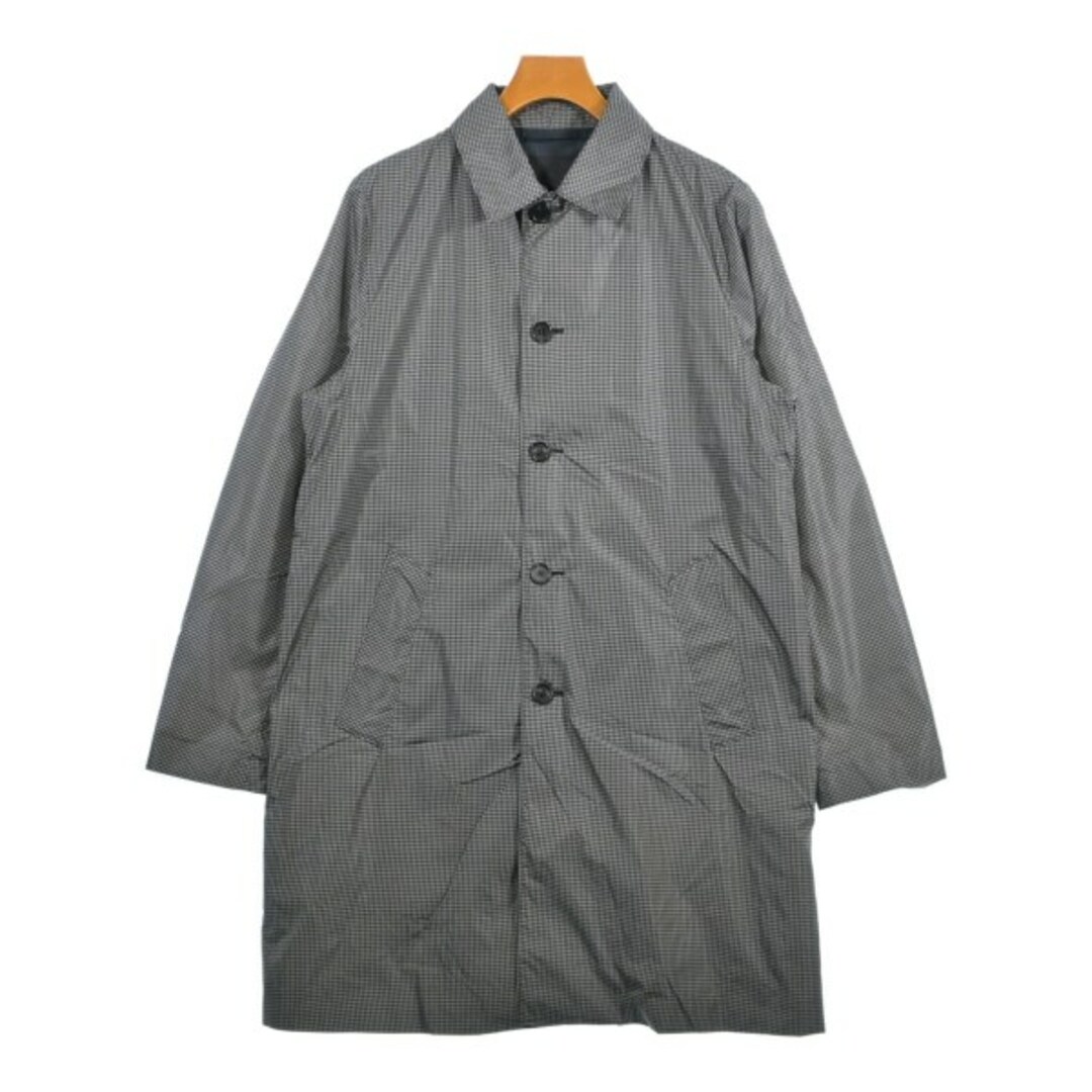 PRADA - PRADA プラダ ステンカラーコート 48(L位) 黒x白系(千鳥 PRADA - PRADA プラダ ステンカラーコート 48(L位) 黒x白系(千鳥
