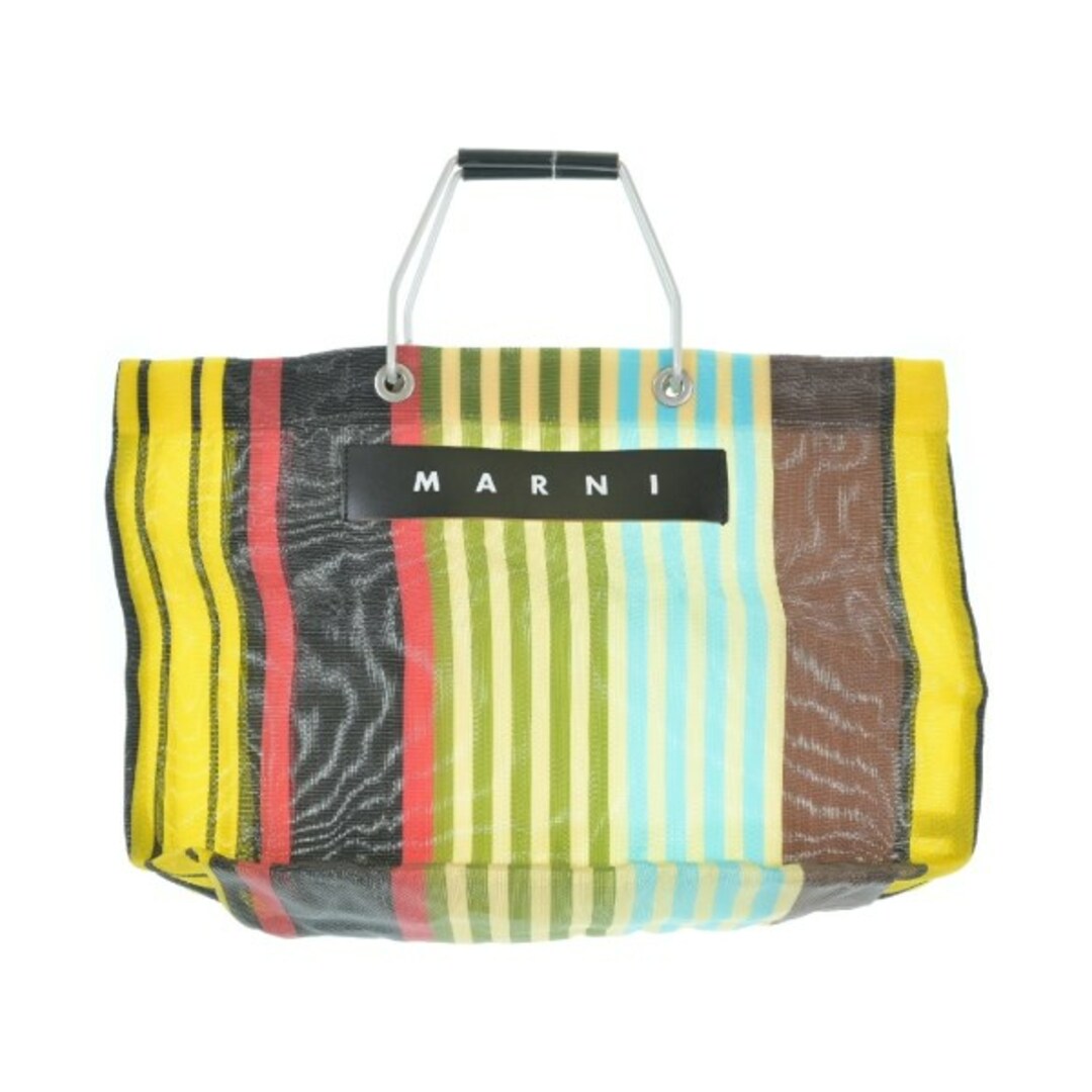 MARNI - MARNI マルニ トートバッグ - 黒x茶x黄等(ストライプ MARNI - MARNI マルニ トートバッグ - 黒x茶x黄等(ストライプ