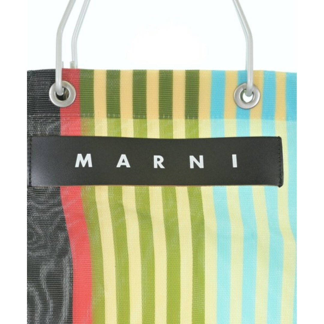MARNI - MARNI マルニ トートバッグ - 黒x茶x黄等(ストライプ MARNI - MARNI マルニ トートバッグ - 黒x茶x黄等(ストライプ