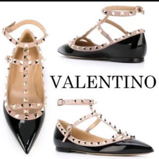 ヴァレンティノガラヴァーニ(valentino garavani)のValentino ロックスタッズ フラット シューズ(バレエシューズ)