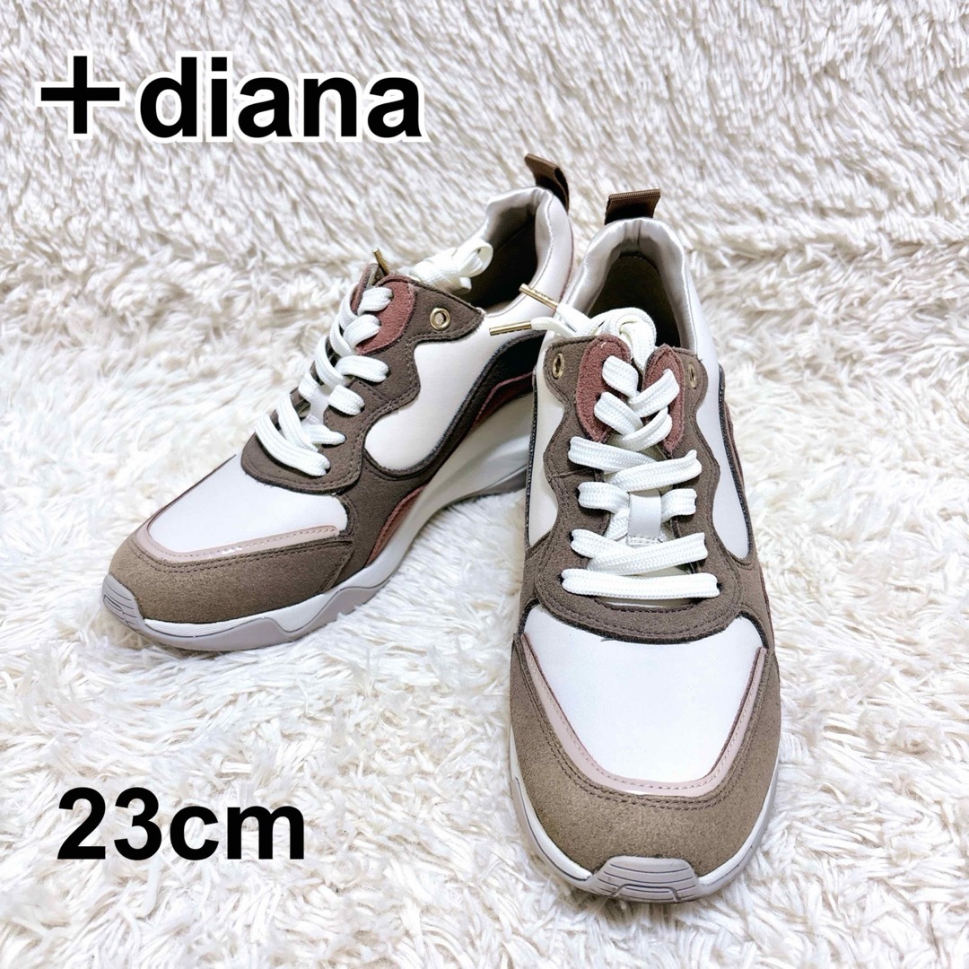 DIANA - プラスダイアナ+diana 美脚ヒールアップスニーカーの DIANA - プラスダイアナ+diana 美脚ヒールアップスニーカーの