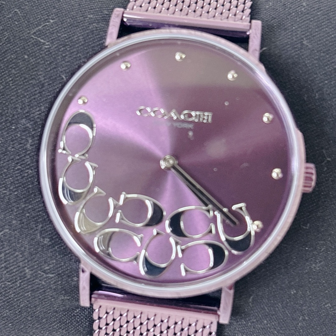 COACH - COACH 未使用 ペリー パープル メッシュバンド 時計 COACH - COACH 未使用 ペリー パープル メッシュバンド 時計