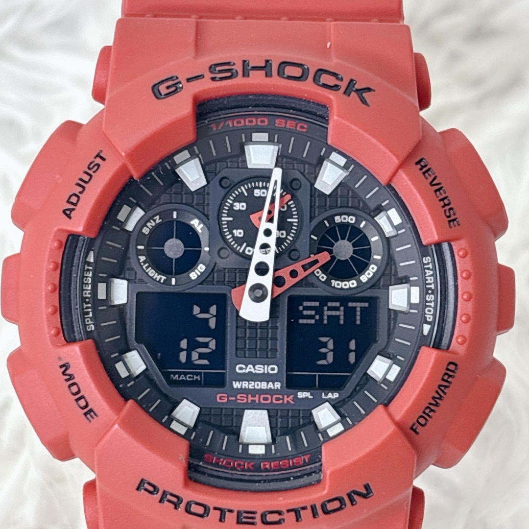 G-SHOCK - CASIO G-SHOCK レッド 腕時計 GA-100B メンズの通販 G-SHOCK - CASIO G-SHOCK レッド 腕時計 GA-100B メンズの通販