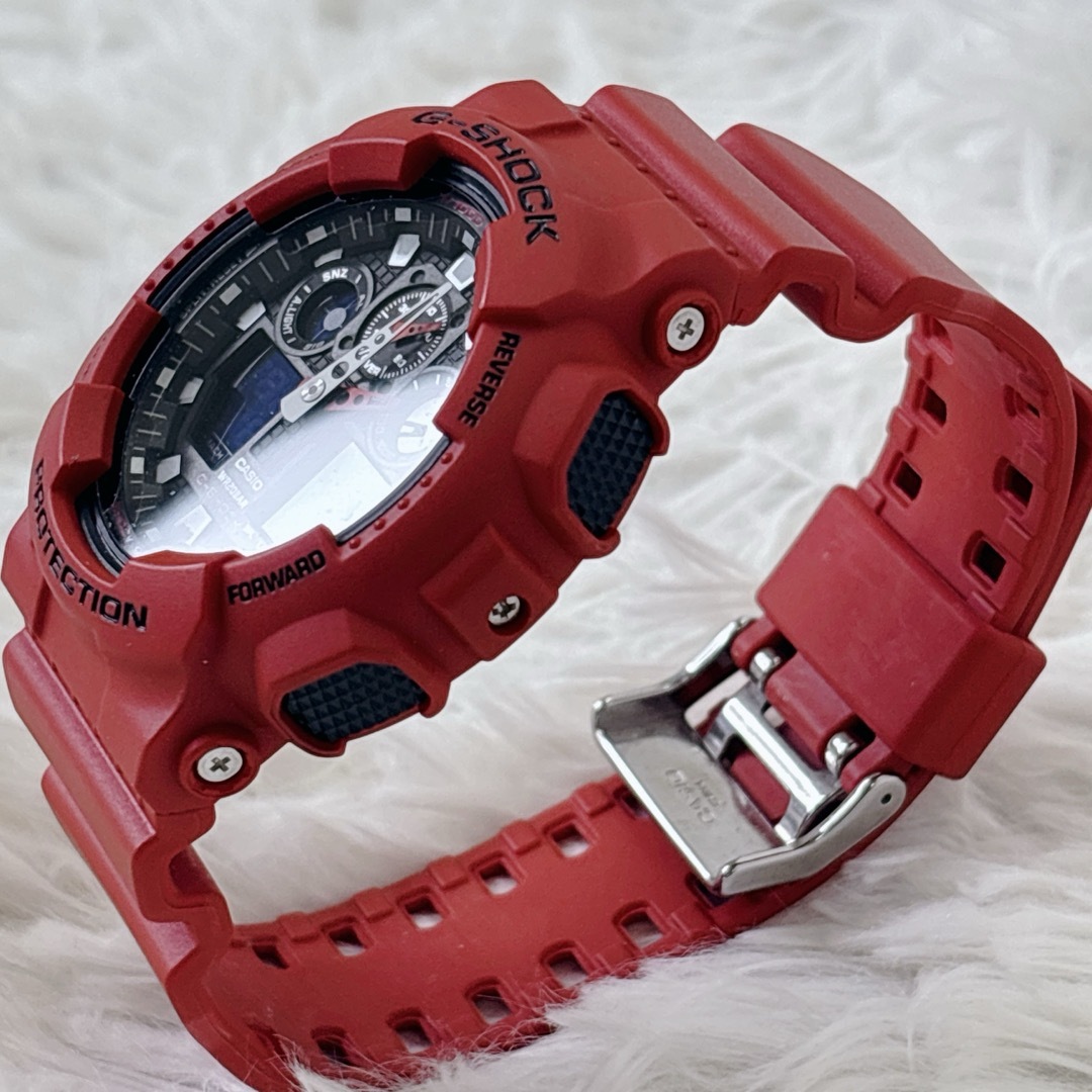G-SHOCK - CASIO G-SHOCK レッド 腕時計 GA-100B メンズの通販 G-SHOCK - CASIO G-SHOCK レッド 腕時計 GA-100B メンズの通販
