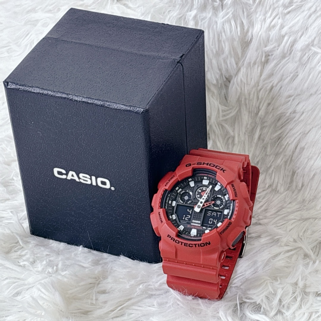 G-SHOCK - CASIO G-SHOCK レッド 腕時計 GA-100B メンズの通販 G-SHOCK - CASIO G-SHOCK レッド 腕時計 GA-100B メンズの通販